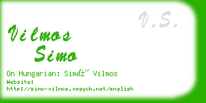 vilmos simo business card